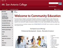 Tablet Screenshot of communityed.mtsac.edu